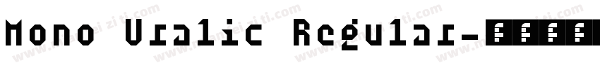 Mono Uralic Regular字体转换